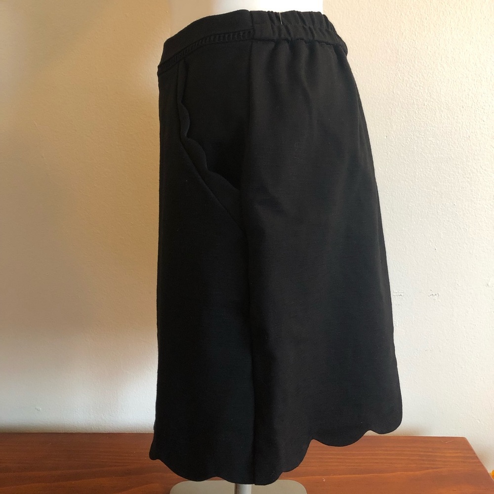 SKIES ARE BLUE Black Berenice Scallop Hem Skirt Size Small Petite - Picture 6 of 9